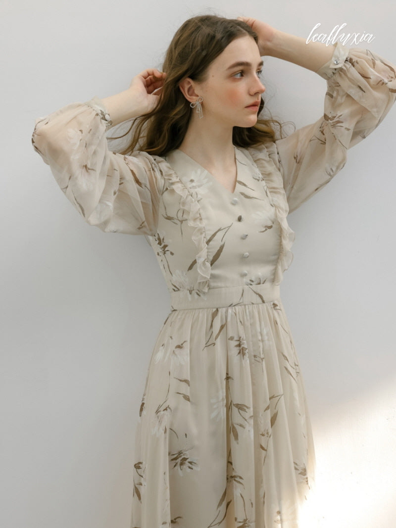 Golden Dusk Grace Dress