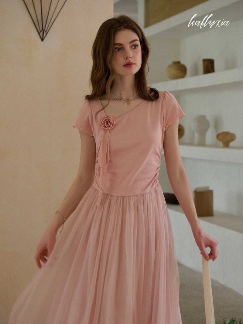 Blush Petal Tulle Dress