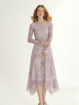 Violet Mist Asymmetrical Dress