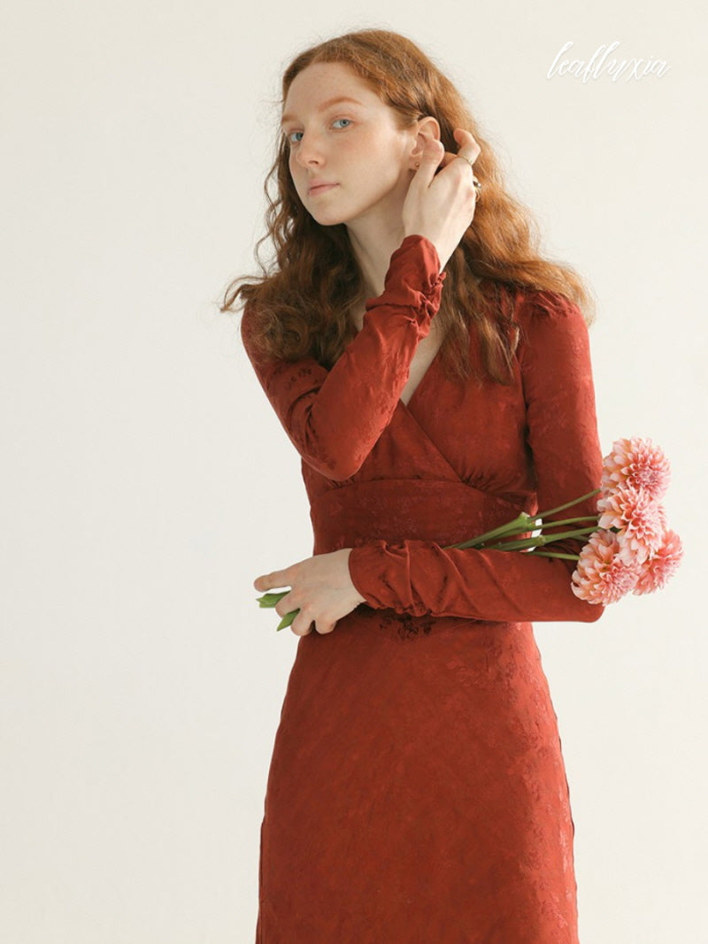 Scarlet Elegance Dress