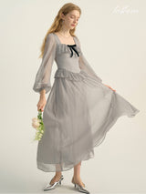 Romantic Frill Chiffon Dress