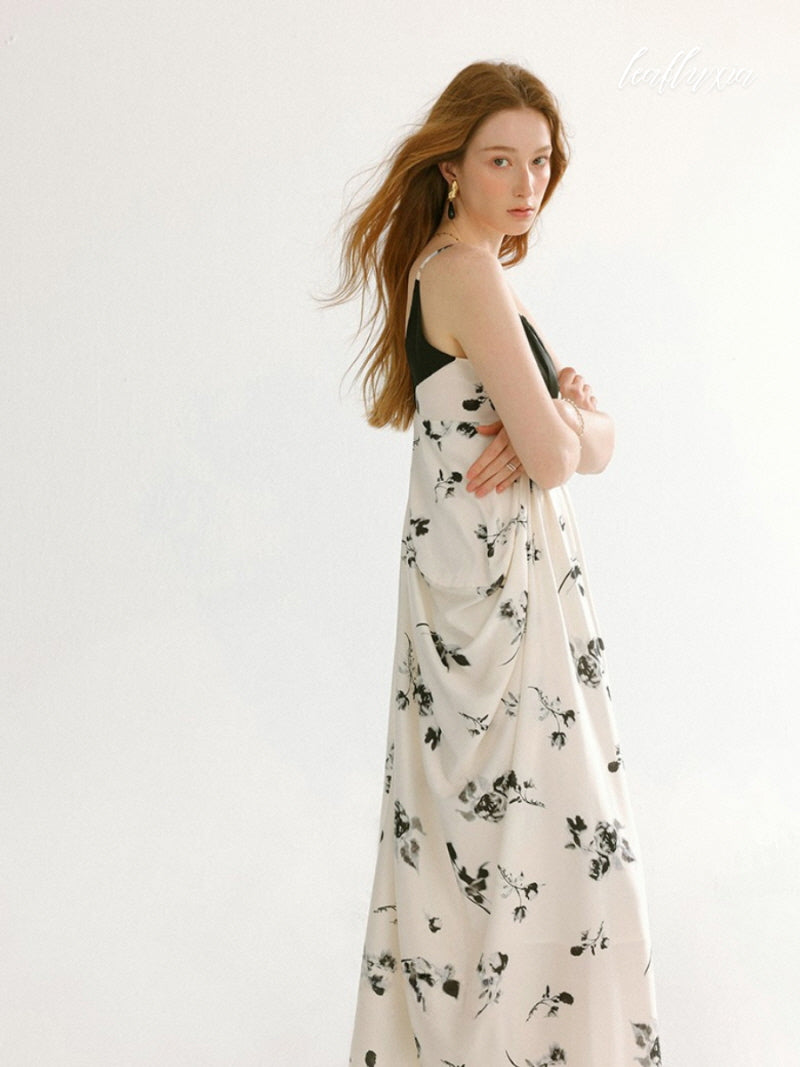 Monochrome Bloom Dress