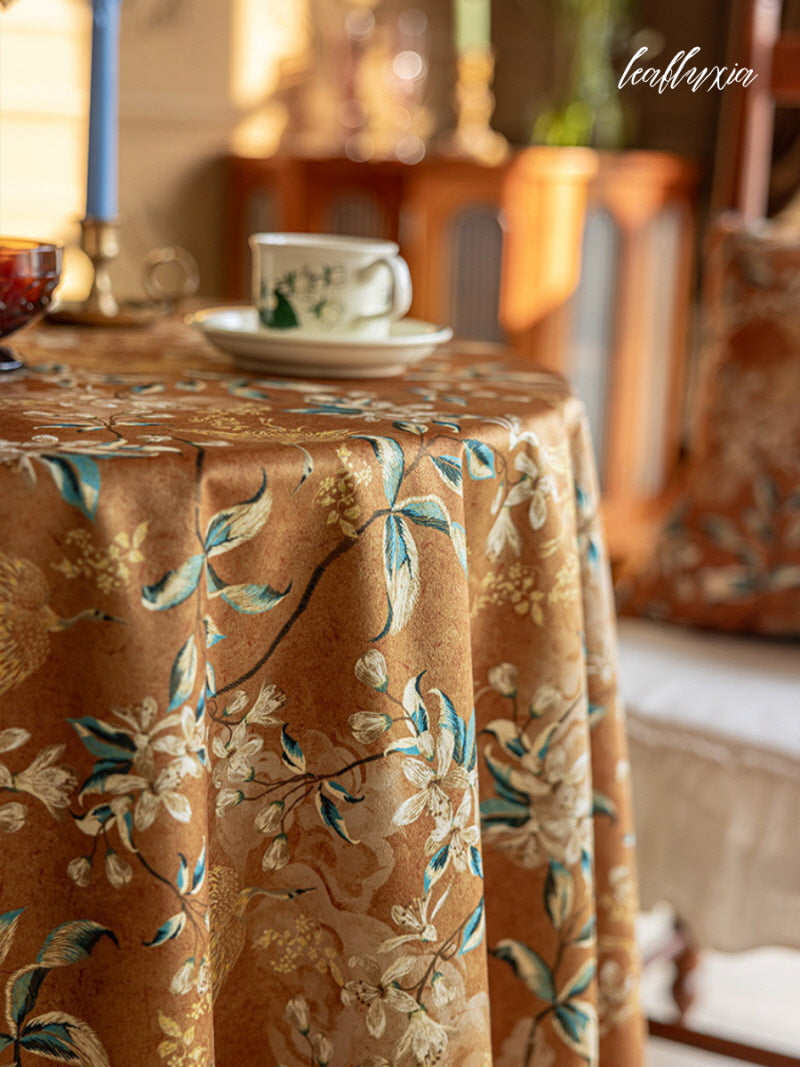 Amber Meadow Round Tablecloth