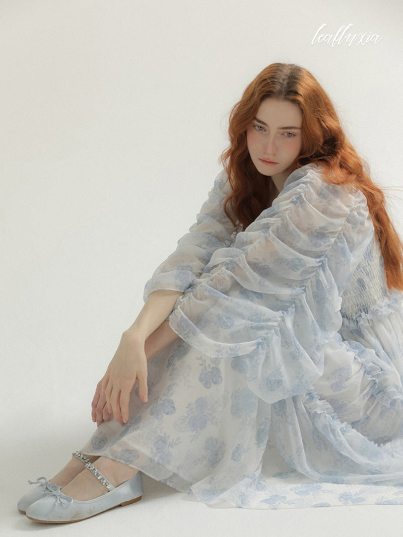 Pastel Snow Blue Elegance Dress