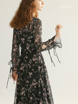 Dark Rose Chiffon Dress