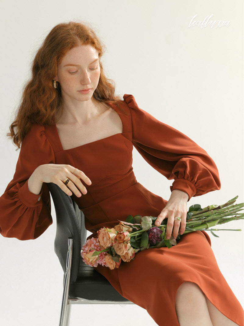 Terracotta Elegance Dress
