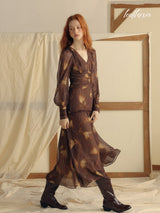 Golden Leaf Evening Dress