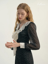 Midnight Polka Dress