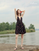 Moonlit Hibiscus Lounge Dress