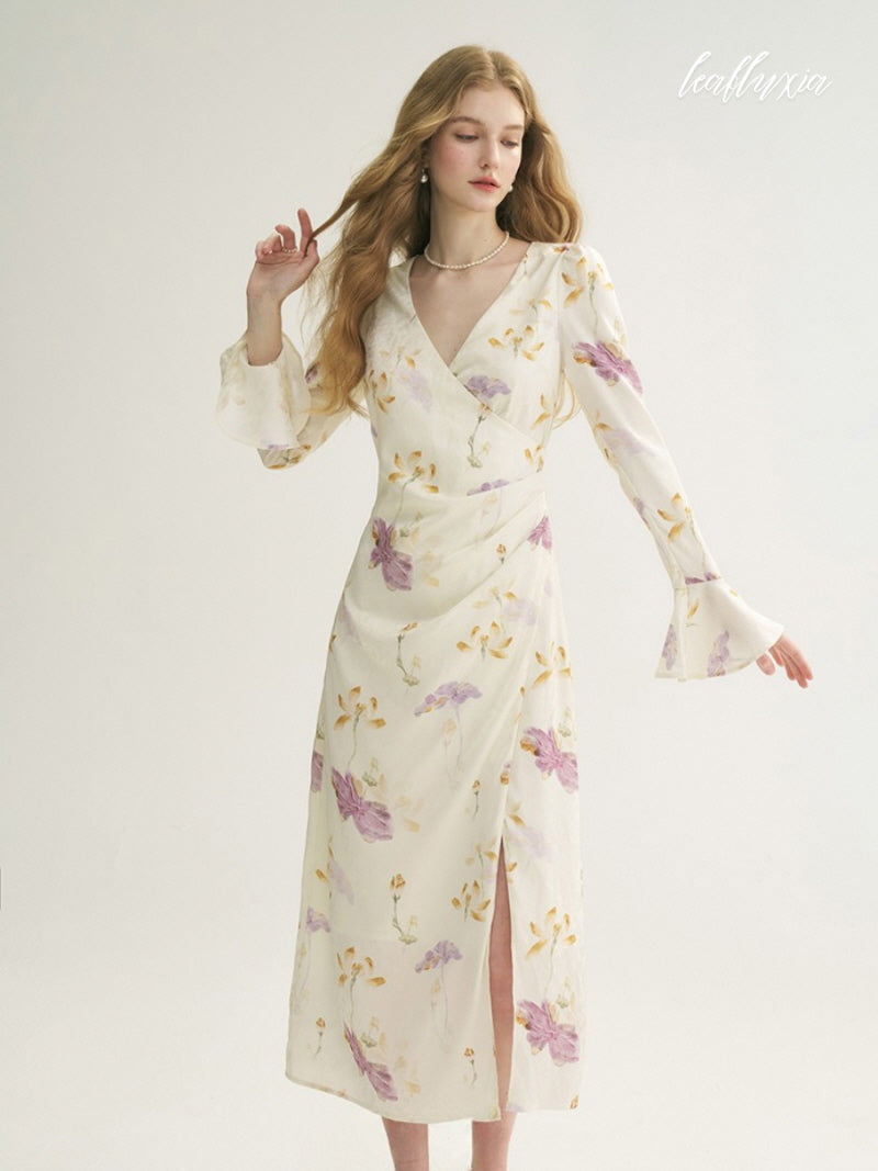 Floral Elegance Wrap Dress