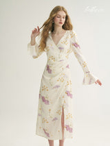 Floral Elegance Wrap Dress
