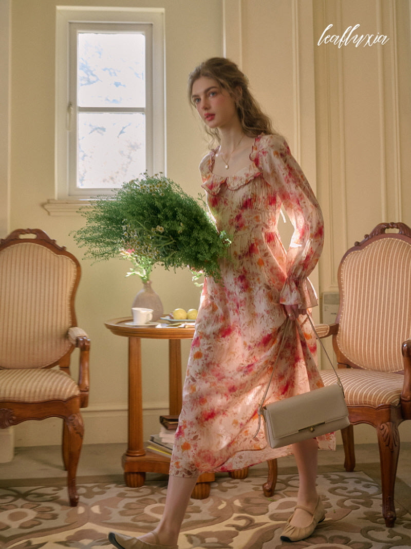 Antique Rose Floral Dress