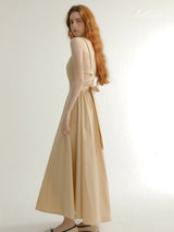 Golden Sand A-Line Dress