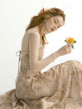 Soft Caramel Elegance Dress