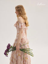 Ethereal Bloom Off-Shoulder Dress