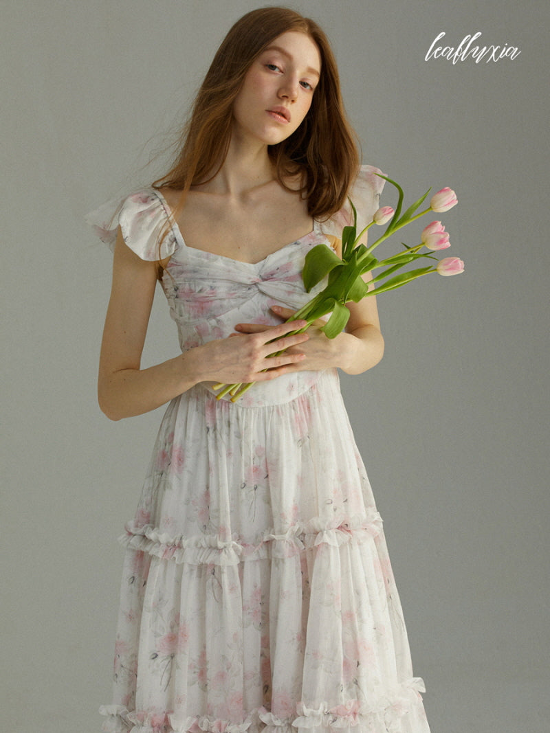 Dreamy Petal Ruffle Dress