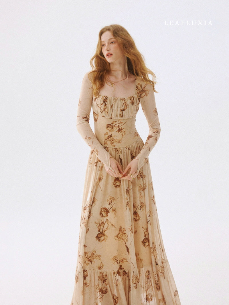 Sepia Wildflower Dress