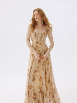 Sepia Wildflower Dress