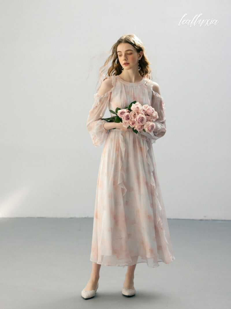Rosy Haze Elegance Dress