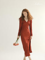 Scarlet Elegance Dress
