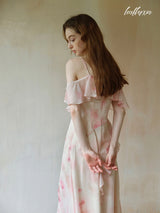 Blush Petal Ruffle Dress