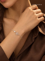 Lace Blossom Adjustable Bracelet | 999 Fine Silver
