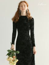 Noir Bloom Lace Dress