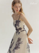 Lunar Petal Chiffon Dress