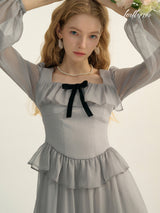 Romantic Frill Chiffon Dress