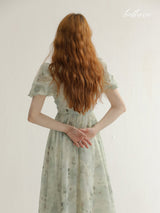 Moonlit Sage Floral Dress