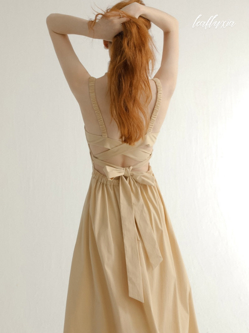 Golden Sand A-Line Dress