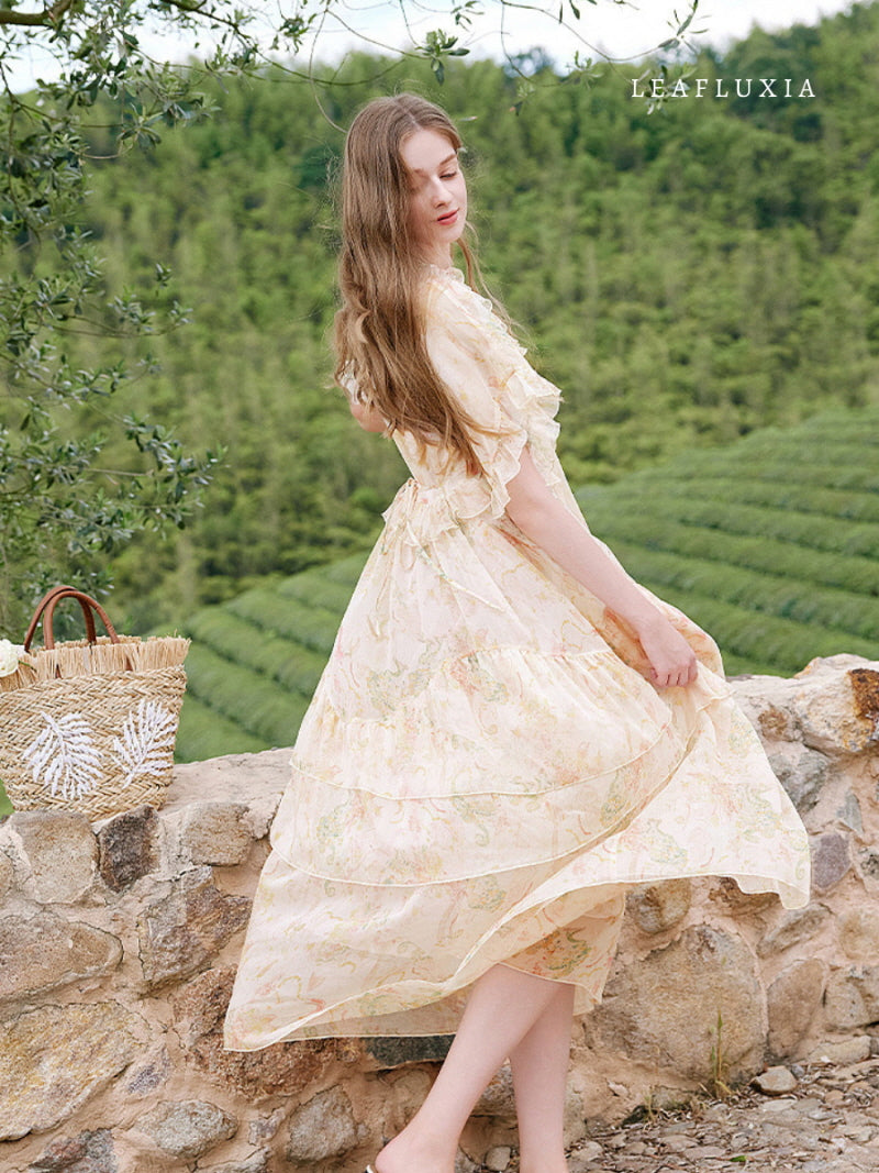 Peach Blossom Reverie Dress
