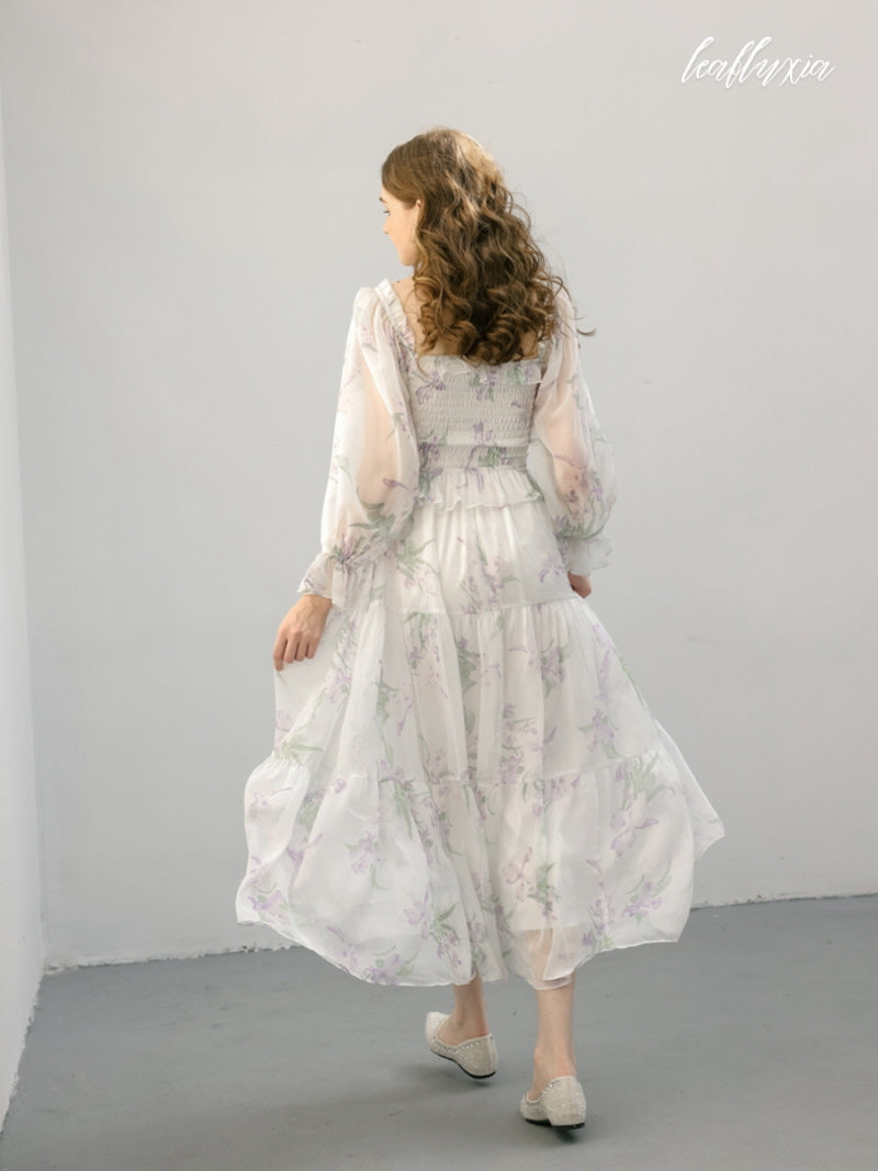 Floral Whimsy Off-Shoulder Dress