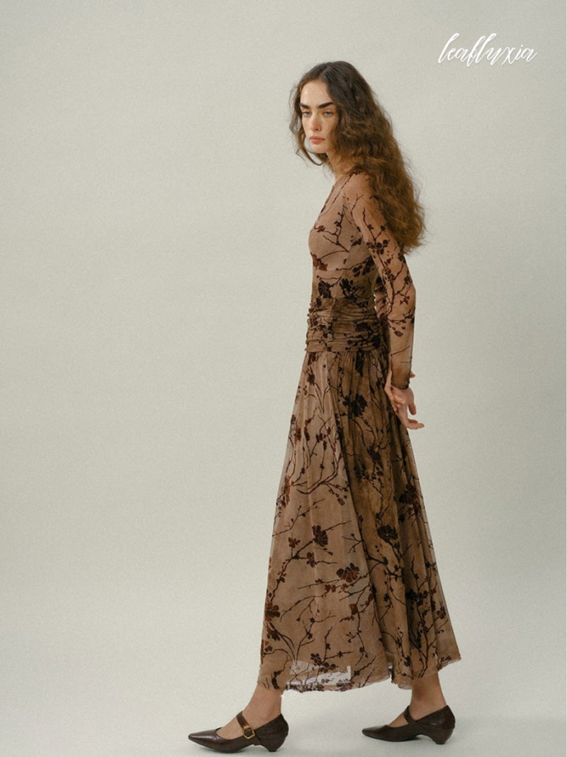 Burnt Rose Floral Dress