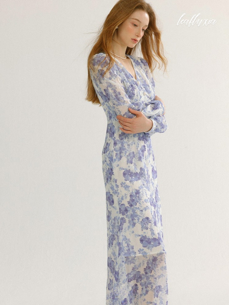 Lavender Bloom Midi Dress