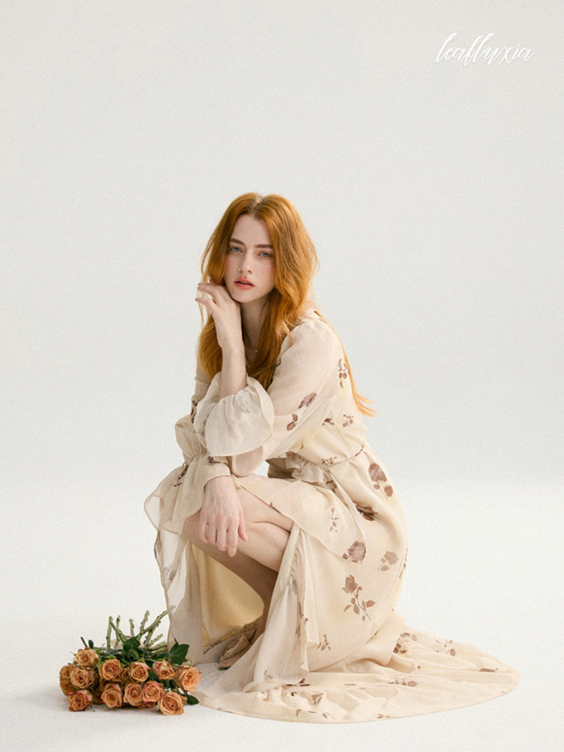 Ivory Garden Wrap Dress