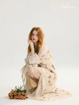 Ivory Garden Wrap Dress