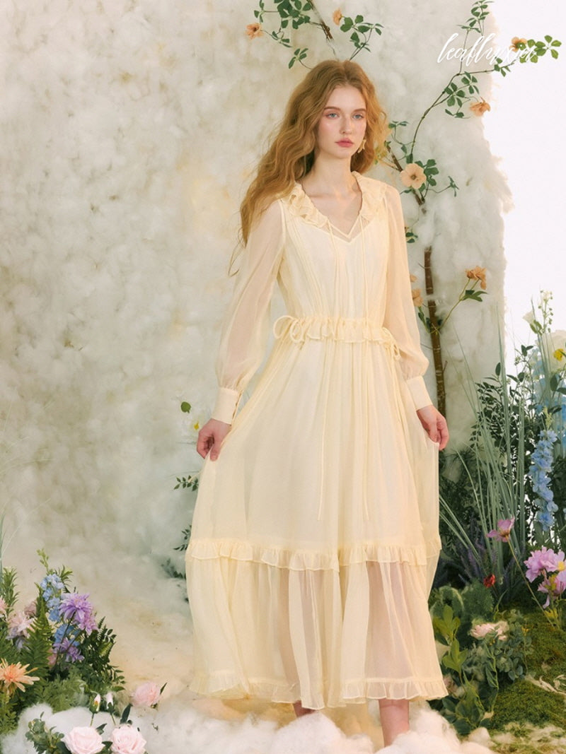 Soft Honey Beige Lumina Dress