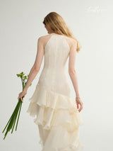 Ivory Whisper Ruffle Dress