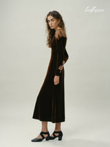 Midnight Velvet Bloom Dress