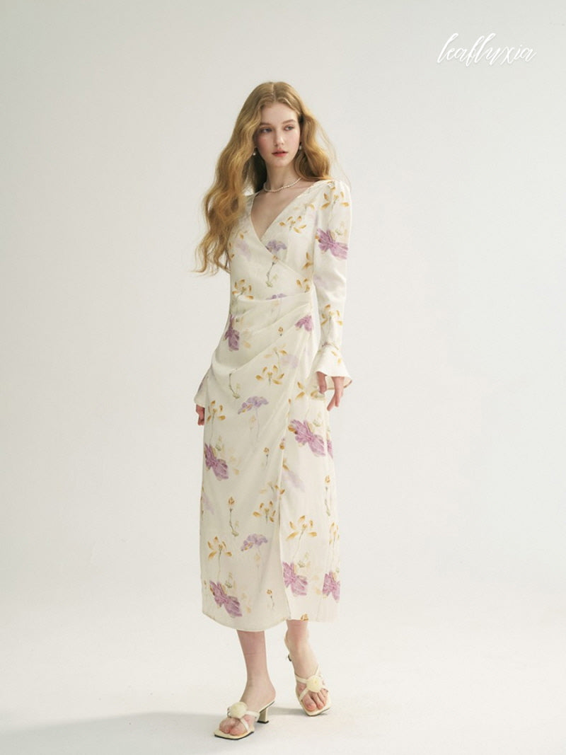 Floral Elegance Wrap Dress