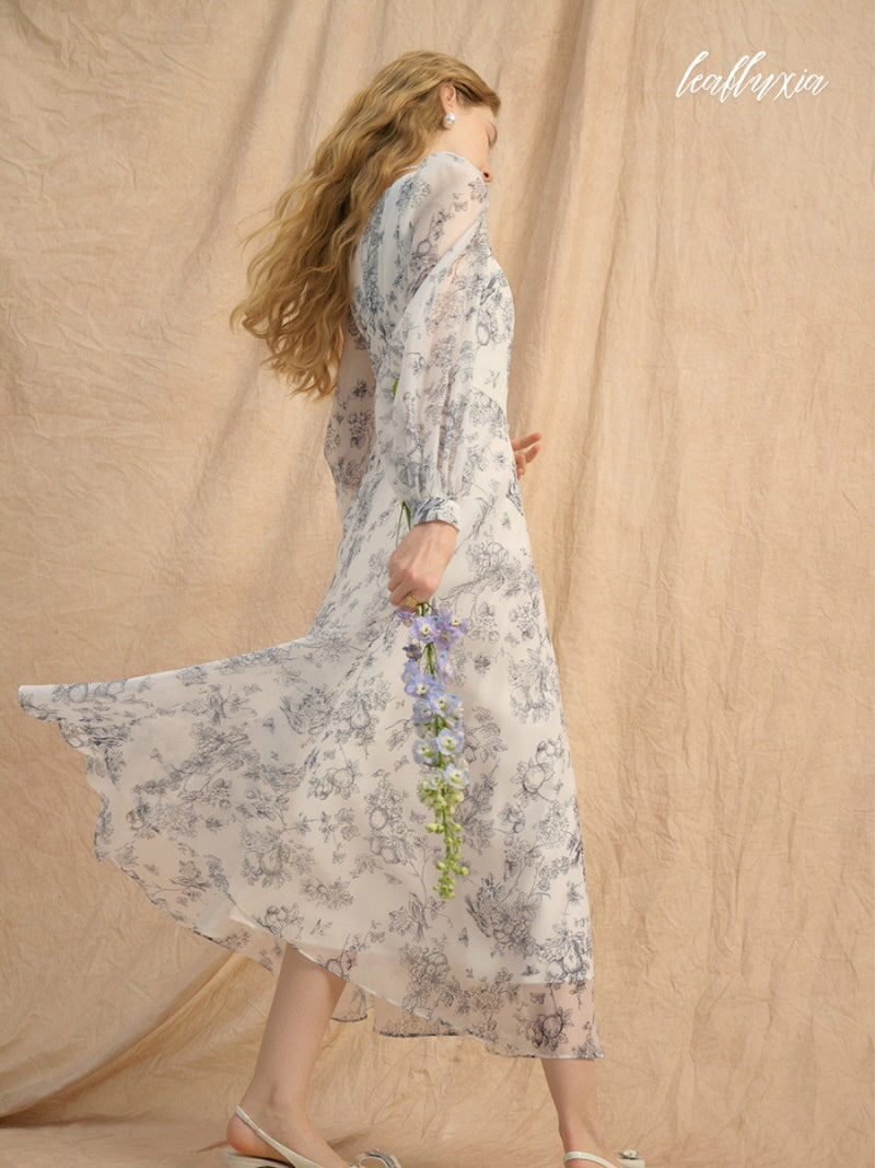 Frosted Petal Grace Dress