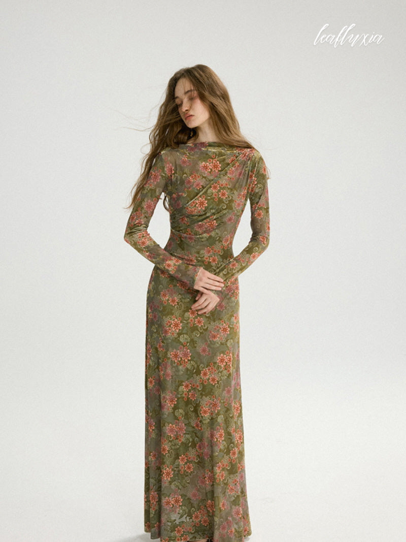 Olive Dusk Bloom Dress
