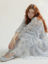 Blue Blossom Chiffon Dress