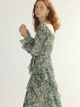 Midnight Ruffle Long Dress