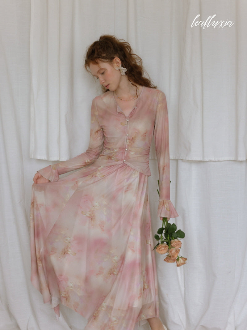 Pastel Elegance Floral Dress