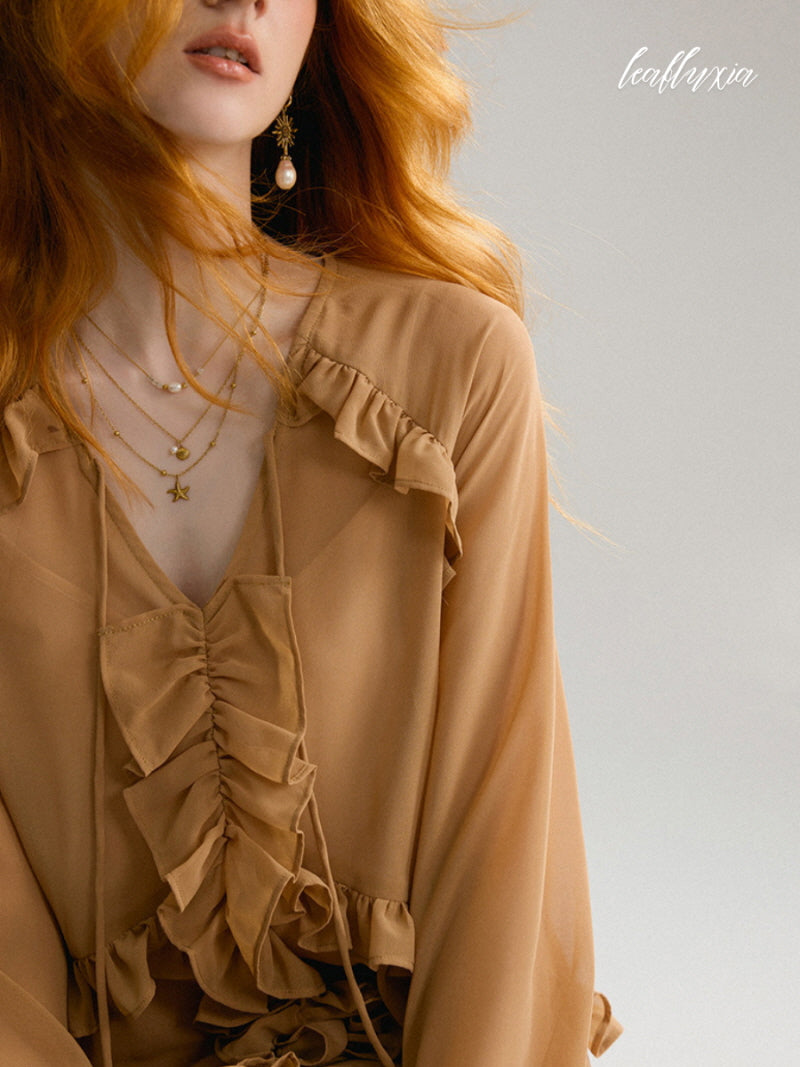 Andalée Ruffle Chiffon Dress