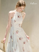 Sunlit Garden Halter Dress
