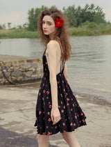 Moonlit Hibiscus Lounge Dress