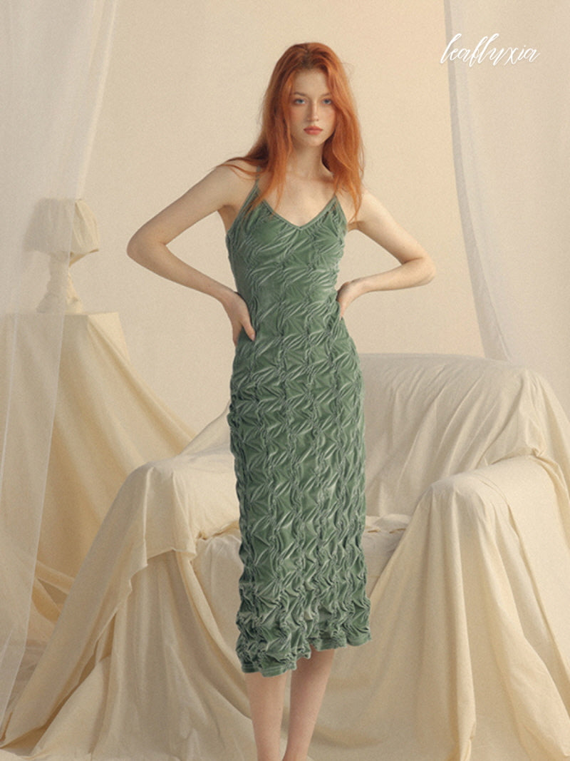 Forest Glow Midi Dress